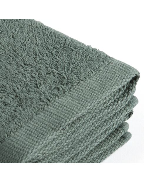 Set de 2 essuie-mains en coton ultra doux - vert sauge - 2x(45x45 cm)