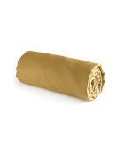 Drap-housse satin de coton uni jaune