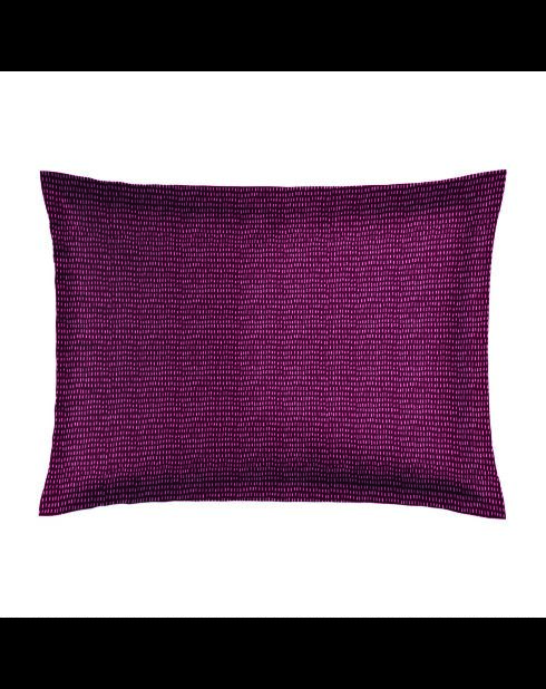 2 federe in cotone satinato Pollen/Fiori pastello bordeaux - 50x70 cm
