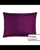 2 federe in cotone satinato Pollen/Fiori pastello bordeaux - 50x70 cm