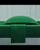 Set di lenzuola in raso di cotone tinta unita 1 baratta verde 02 + 160x200x30 cm + 2x (63x63 cm)