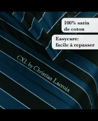 Juego de sábanas de satén de algodón Eclipse azul oscuro + 160x200x30 cm + 2x (63x63 cm)