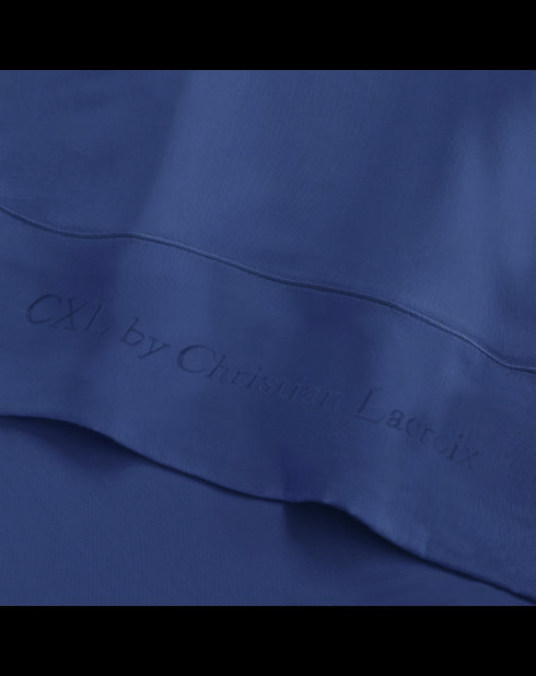 Set di lenzuola in raso di cotone tinta unita 1 baratta blue 06 - 230x270 cm + 150x200x30 cm + 2x (50x80 cm)