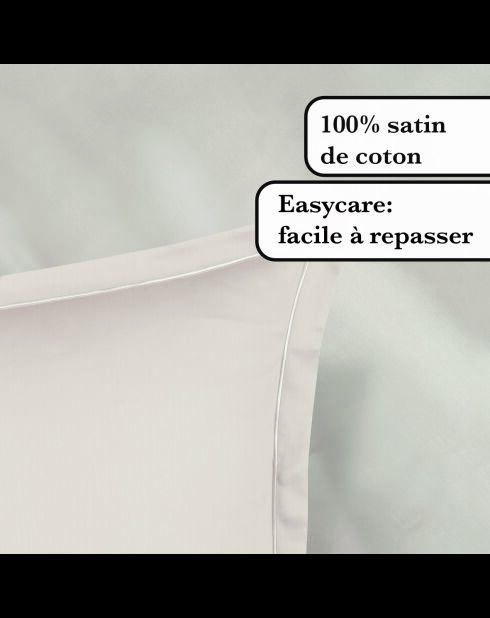 Einfarbiger Kissenbezug aus Baumwollsatin 1 Baratta Taupe 05 - 2x (63x63 cm)