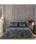 Custodia Arles in raso di cotone grigio scuro - 43x210 cm