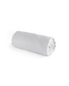Drap-housse satin de coton uni blanc cassé