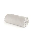 Drap-housse satin de coton uni taupe
