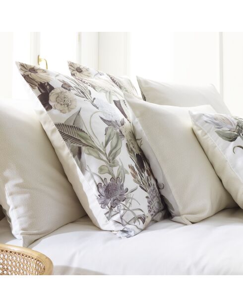 Drap-housse satin de coton uni taupe