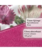 Mantella da bagno per bebè da giardino fucsia - 70x70 cm