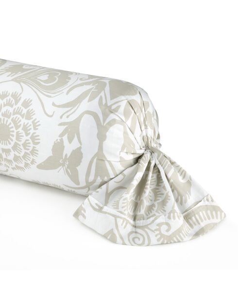 Custodia Love stories in raso di cotone taupe - 43x210 cm