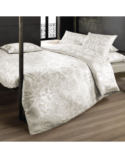 Custodia Love stories in raso di cotone taupe - 43x210 cm