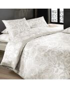 Custodia Love stories in raso di cotone taupe - 43x210 cm