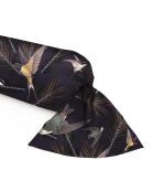 Funda tipo cojín Swallows de algodón satinado color ciruela, 43 x 210 cm