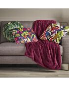 Maxi-Decke/Tagesdecke - Design: Arabesque in Burgunderrot - 180x220 cm