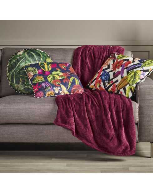 Maxi-Decke/Tagesdecke - Design: Arabesque in Burgunderrot - 180x220 cm