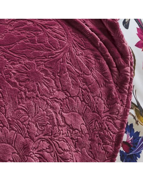 Maxi-Decke/Tagesdecke - Design: Arabesque in Burgunderrot - 180x220 cm