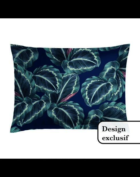 2 Kissenbezüge aus Baumwollsatin von Tigelle, 50 x 70 cm, dunkelblau