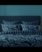 2 Kissenbezüge aus Baumwollsatin von Tigelle, 50 x 70 cm, dunkelblau