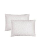 Kissenbezug aus Baumwollsatin in Arabesque-Farbe, 50 x 70 cm, taupefarben