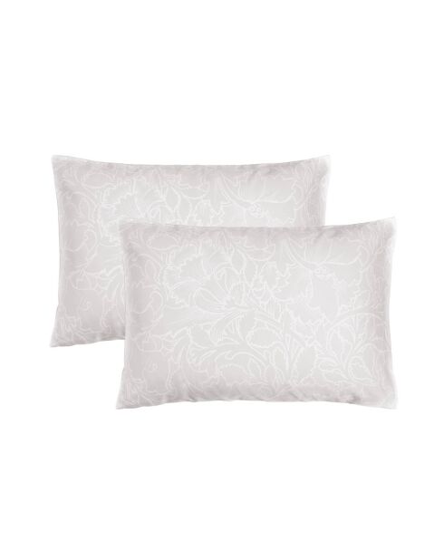 Kissenbezug aus Baumwollsatin in Arabesque-Farbe, 50 x 70 cm, taupefarben