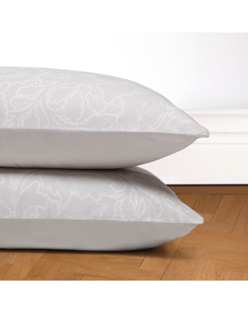 Kissenbezug aus Baumwollsatin in Arabesque-Farbe, 50 x 70 cm, taupefarben