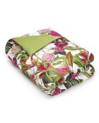 Trapunta con nappine super spesse in raso di cotone 100% — 140x200 cm: Garden green