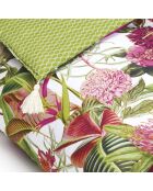 Trapunta con nappine super spesse in raso di cotone 100% — 140x200 cm: Garden green