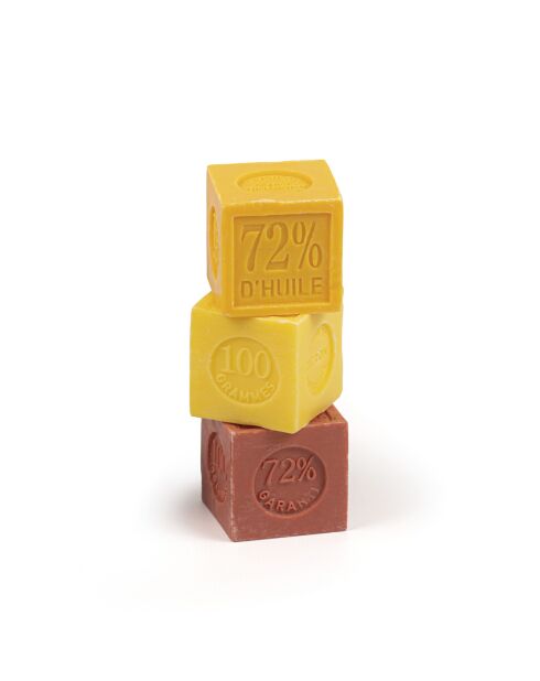 Pack de 3 savons de Marseille solides fruités - 3x100 g