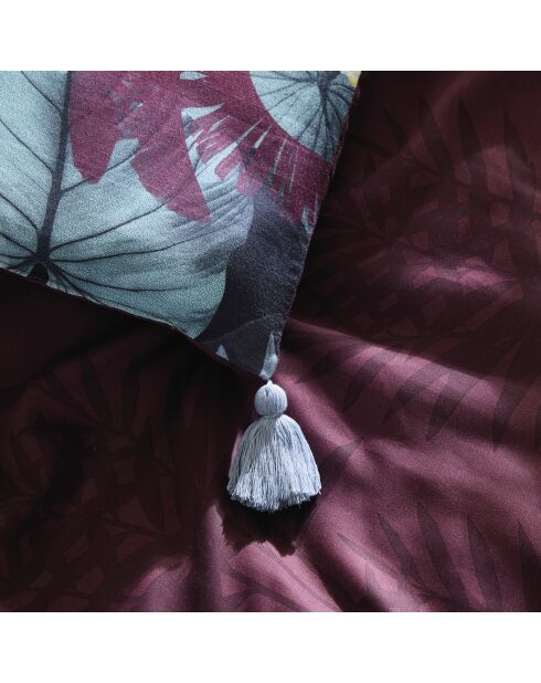 Trapunta con nappine Tanzania prugna - 140x200 cm