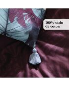 Trapunta con nappine Tanzania prugna - 140x200 cm