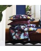 Trapunta con nappine Tanzania prugna - 140x200 cm