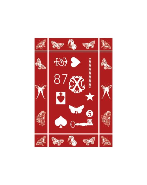 Set de 2 paños de cocina Amulette rojo/blanco - 50x70 cm