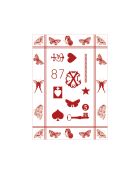 Set de 2 paños de cocina Amulette rojo/blanco - 50x70 cm