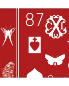 Set de 2 paños de cocina Amulette rojo/blanco - 50x70 cm