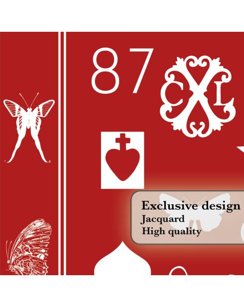 Set de 2 paños de cocina Amulette rojo/blanco - 50x70 cm