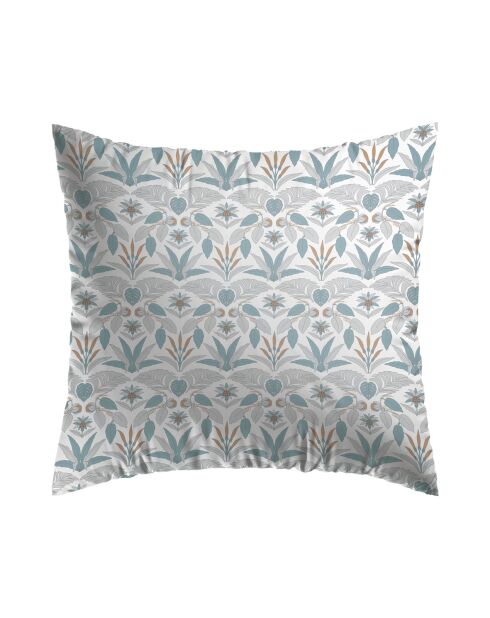 2 weiße Kissenbezüge aus Sansibar-Baumwollsatin, 63 x 63 cm