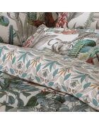 2 weiße Kissenbezüge aus Sansibar-Baumwollsatin, 63 x 63 cm