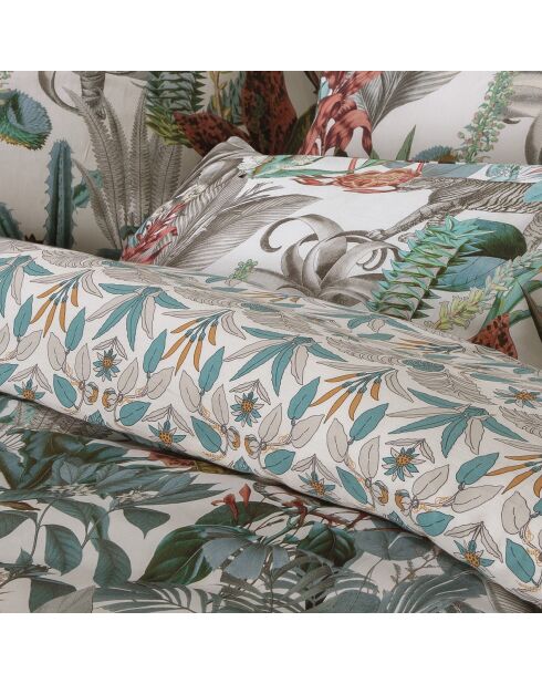 2 weiße Kissenbezüge aus Sansibar-Baumwollsatin, 63 x 63 cm