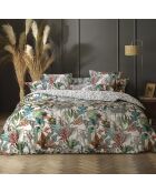 2 weiße Kissenbezüge aus Sansibar-Baumwollsatin, 63 x 63 cm