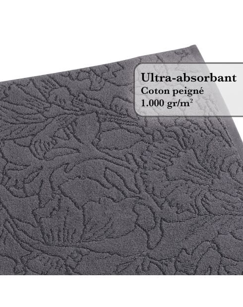 Tapis de bain gris foncé - 50x70 cm