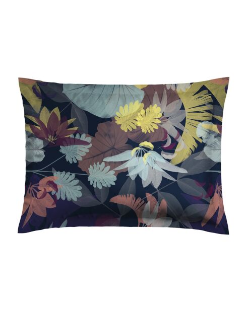 2 Kissenbezüge aus Baumwollsatin in Tanzania, 50 x 70 cm, Pflaumenfarben