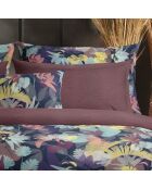 2 fundas de almohada de satén de algodón Plum Tanzania, 50 x 70 cm