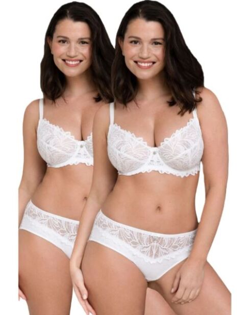 Lot de 2 soutien-gorge à armatures Rosana blancs