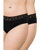 Lot de 2 culottes menstruelles micro Bio ultra absorbant mix noires