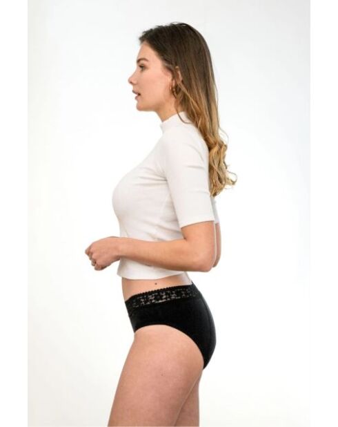 Lot de 2 culottes menstruelles micro Bio ultra absorbant mix noires