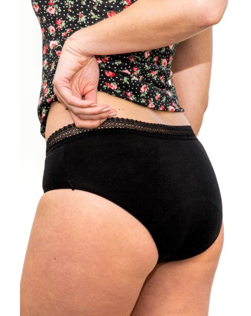 Lot de 2 shorties menstruel en coton Bio 12ans noirs