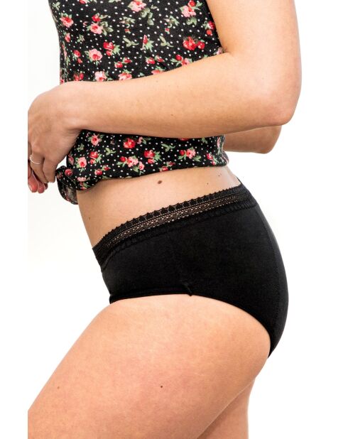 Lot de 2 shorties menstruel en coton Bio 12ans noirs