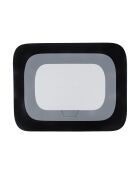 Ensemble de dessous de plat MC en silicone noir/gris - 18x23x1cm