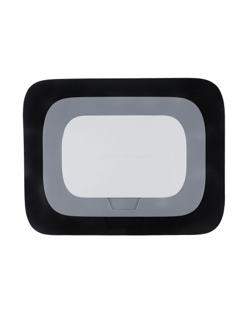 Ensemble de dessous de plat MC en silicone noir/gris - 18x23x1cm