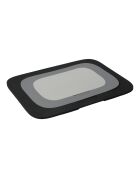Ensemble de dessous de plat MC en silicone noir/gris - 18x23x1cm